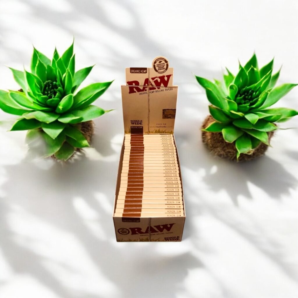 Raw Organic Sw Single Wide 70 mm กระดาษมวนออร์แกนิก