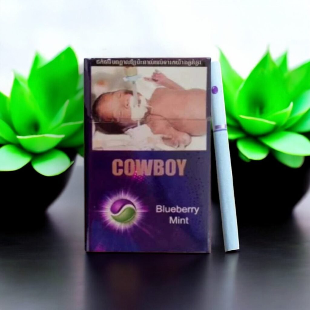 บุหรี่ Cowboy - สัมผัสความสดชื่นจากบลูเบอร์รี่และมิ้นต์ 🥶🫐💧