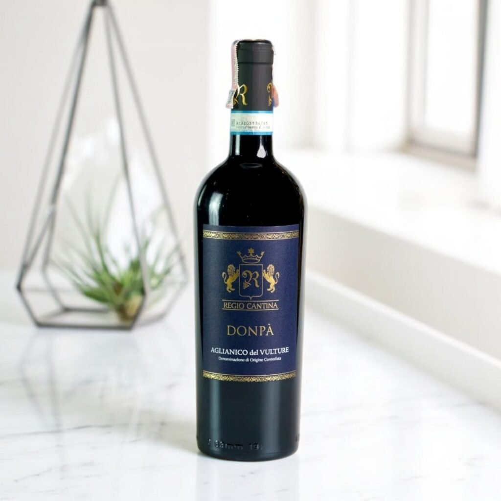 ข้อมูลเกี่ยวกับการผลิต Regio Cantina Donpa Aglianico del Vulture DOC คืออะไร?