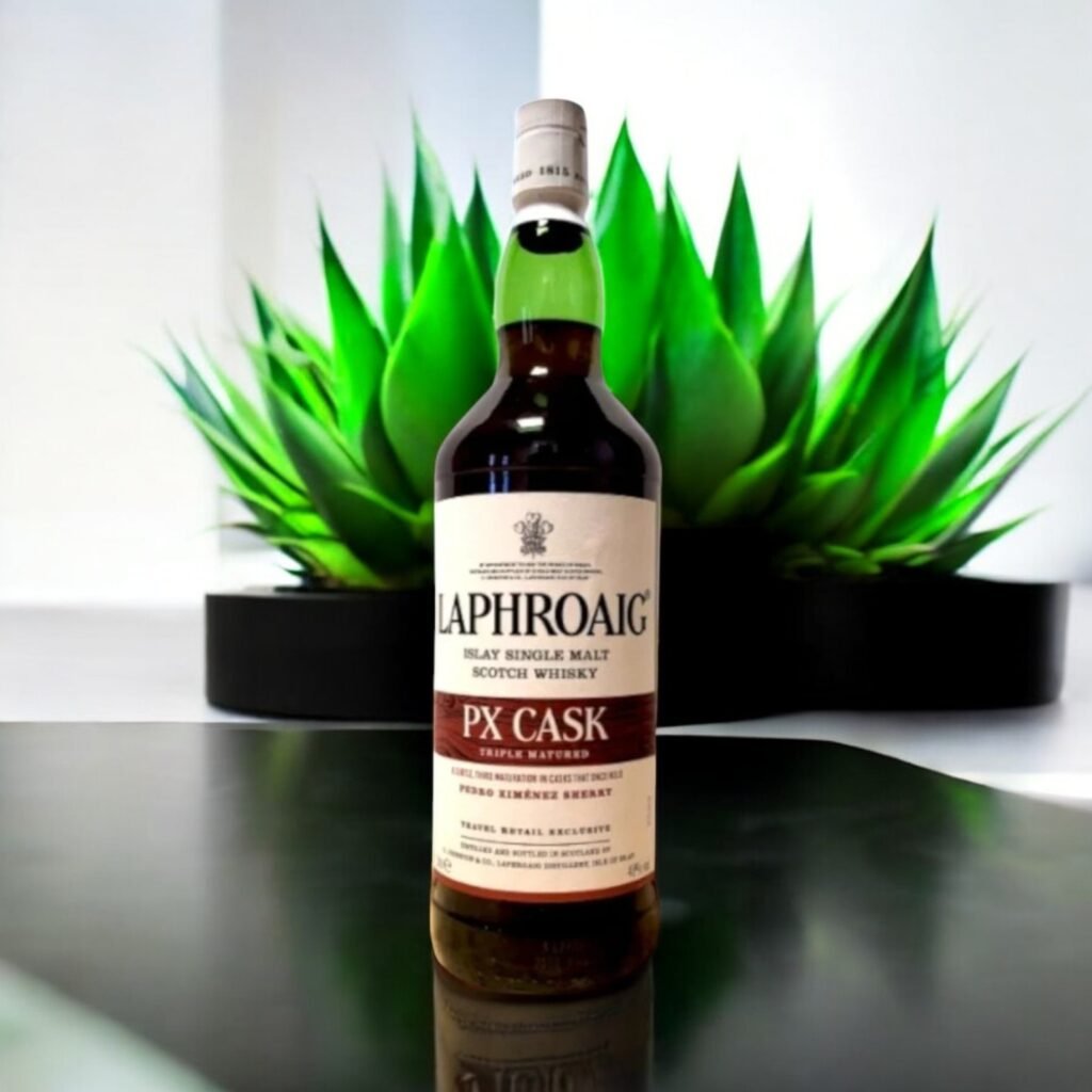 Laphroaig PX Cask มีการเก็บรักษาในถังไม้ประเภทไหน?