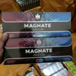 Magnate Double Impart สตรอว์เบอร์รี่ เมนทอล ซุปเปอร์สลิม ซองแข็ง สีแดงขาว โดดเด่น เย็นคูณสอง หอมคูณสอง ภาพหน้าซอง